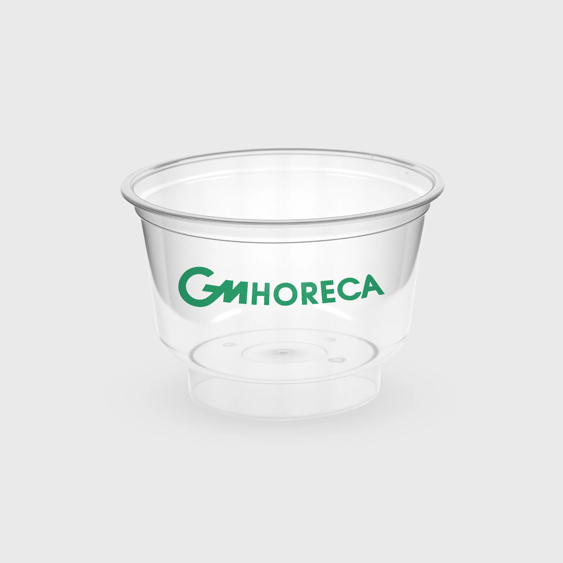 [GMEK-02197] Τυπωμένο μπωλ ζαχαροπλαστείου πλαστικό, στρογγυλό 200 ml, PS Premium επαν/μενο, διάφανο