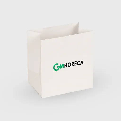 [GMEK-02220] Τυπωμένη Χαρτοσακούλα μεταφοράς χωρίς χερούλι, 250x440mm, Λευκή