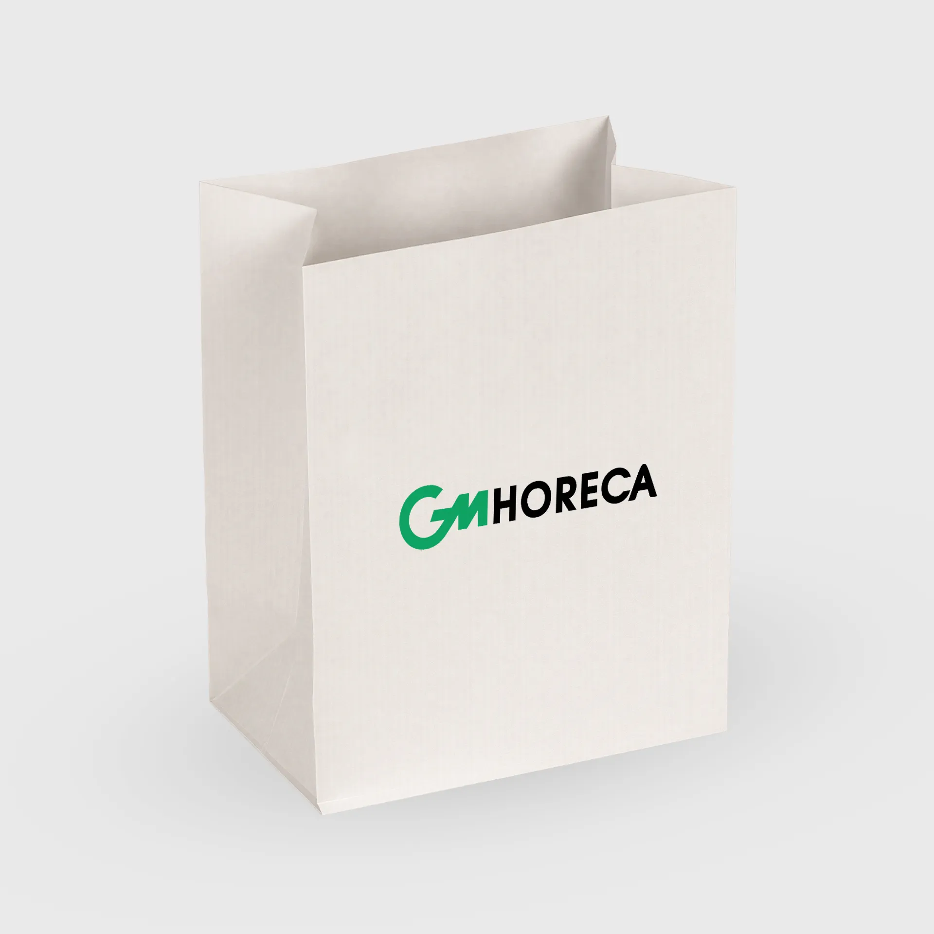 [GMEK-02222] Τυπωμένη Χαρτοσακούλα μεταφοράς χωρίς χερούλι, 300x500mm, Λευκή