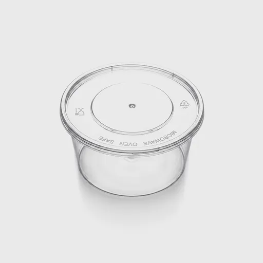 [GMH-26302] Δοχείο τροφίμων PP, στρογγυλό με καπάκι, 500 ml, διάφανο