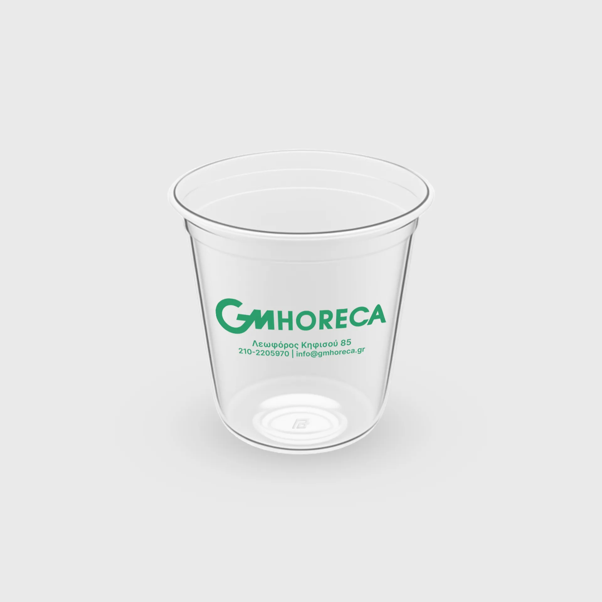 [GMEK-02492] Τυπωμένο Πλαστικό Ποτήρι, 230ml οβάλ, PP Ovo, Διάφανο