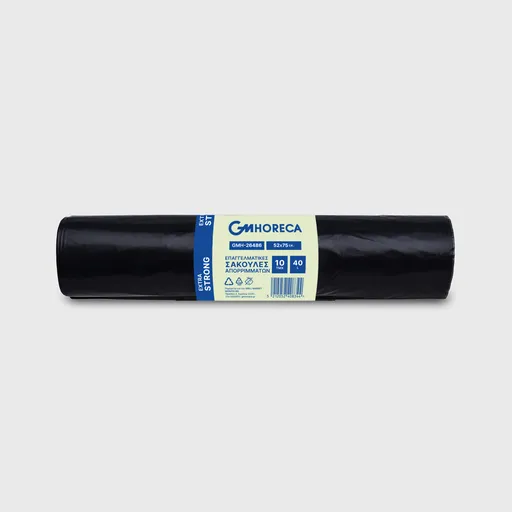 [GMH-26486] Σακούλες απορριμμάτων, GM Extra Strong, 52x75 μαύρες, 10 τεμ/ρόλο