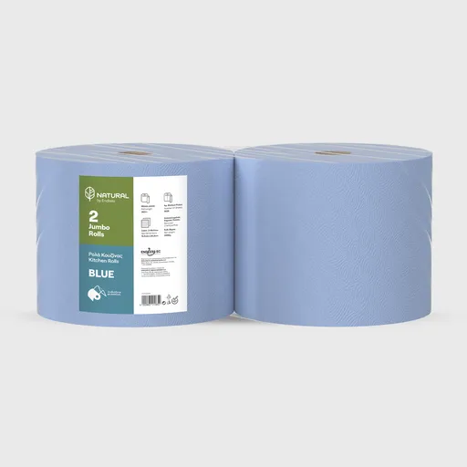 [GMH-26621] Ρολό Κουζίνας, Endless Jumbo Rolls Μπλε 2φ, 2x4kg - 363μ