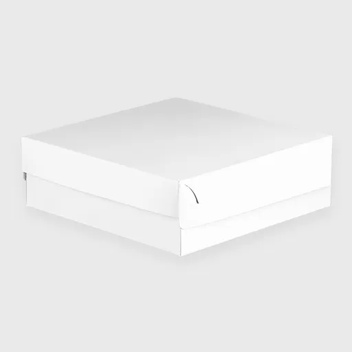 [GMH-26671] Χάρτινο Κουτί Ζαχαροπλαστείου, N30, 300x300x100mm, Λευκό