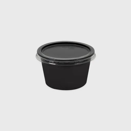 [GMH-26855] Σωσάκι PP με PET καπάκι, 120ml, Μαύρο
